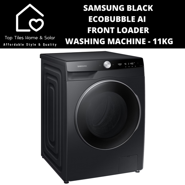 Samsung Black EcoBubble AI Front Loader Washing Machine - 11kg
