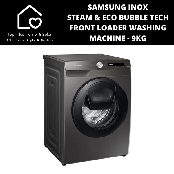 Samsung Inox AI Steam & Eco Bubble Tech Front Loader Washing Machine - 9kg