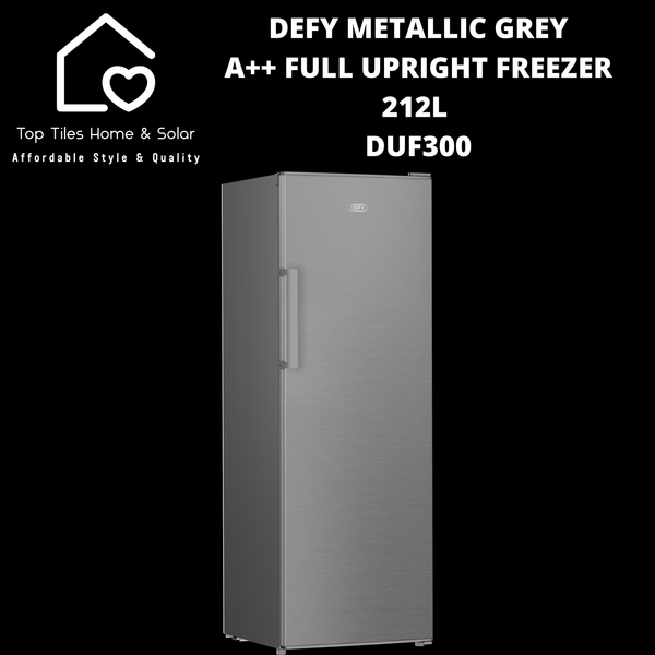 Defy Metallic Grey A++ Full Upright Freezer - 212L DUF300