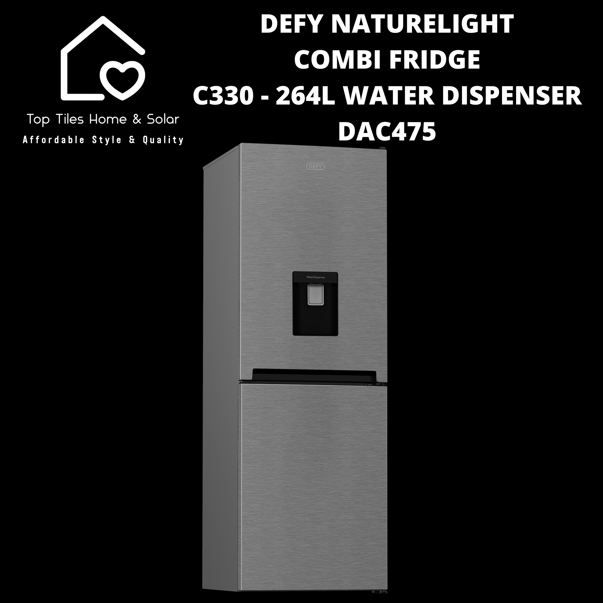 Defy Naturelight Combi Fridge C330 - 264L Water Dispenser DAC475