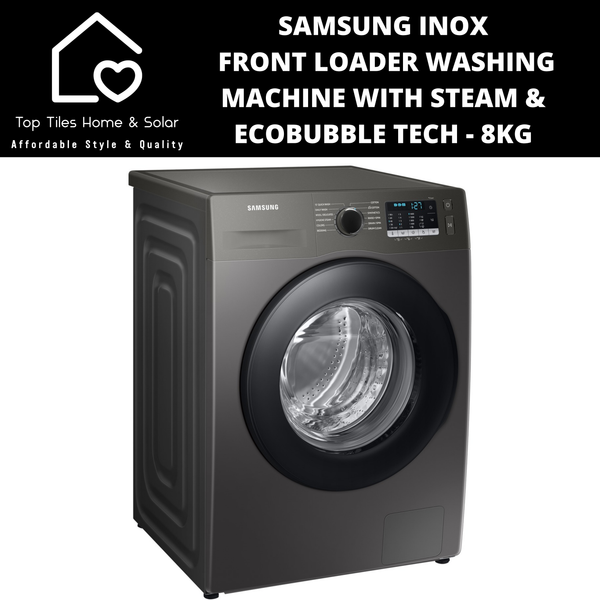Samsung Front Loader Washing Machine with Steam & EcoBubble Tech - 8kg