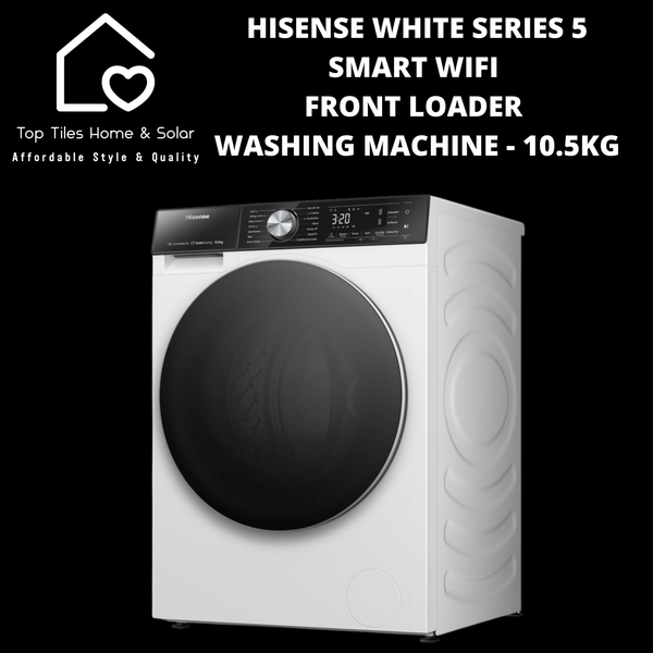 Hisense White Series 5 Smart Front Loader Washing Machine - 10.5kg