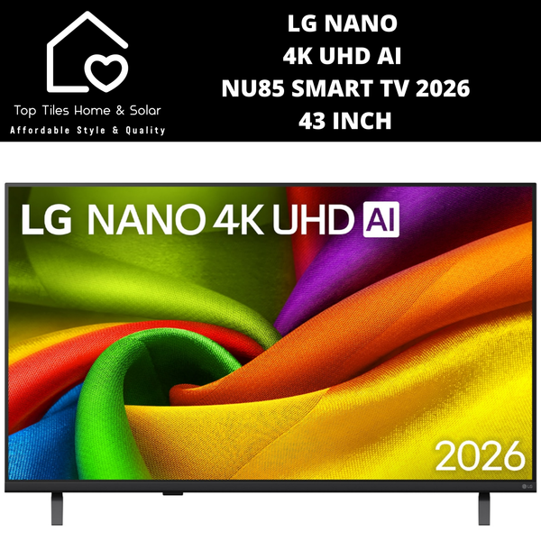 LG NANO 4K UHD AI NU85 Smart TV 2026 - 43 Inch