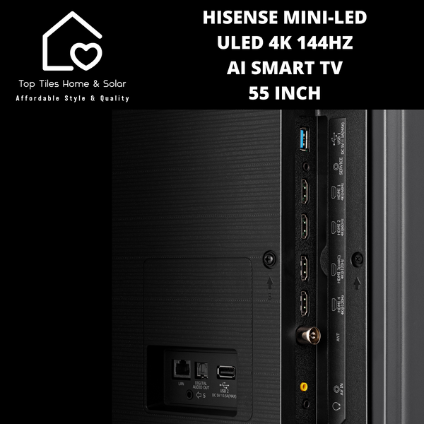 Hisense Mini-LED ULED 4K 144Hz AI Smart TV - 55 Inch