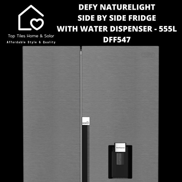 Defy NatureLight Side By Side Fridge with Water Dispenser - 555L DFF547