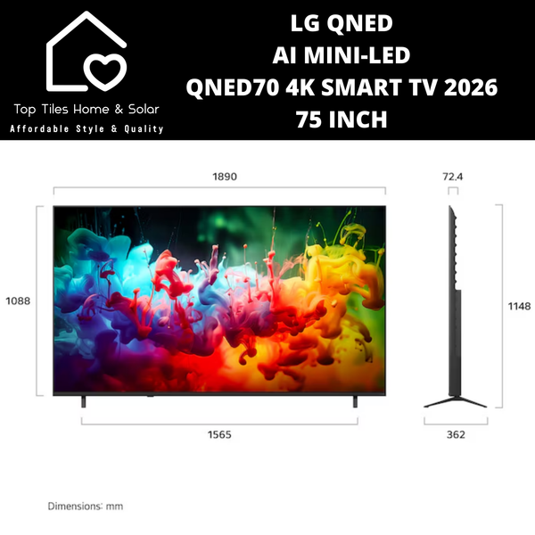 LG QNED AI Mini LED QNED70 4K Smart TV 2026 - 75 Inch