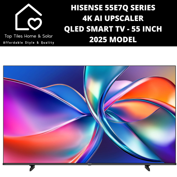 Hisense 55E7Q Series Quantum Dot 4K QLED Smart TV - 55 Inch 2025 MODEL