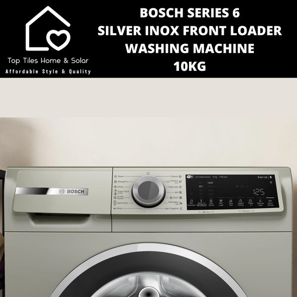 Bosch Series 6 - Silver Inox Front Loader Washing Machine - 10kg