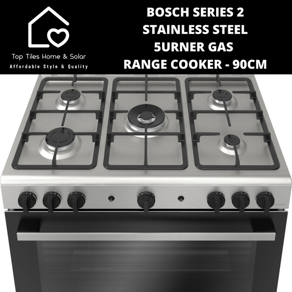 Bosch Series 2 - 5urner Gas Range Cooker - 900mm