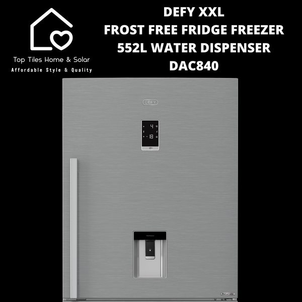 Defy XXL Frost Free Combi Fridge Freezer - 552L Water Dispenser DAC840