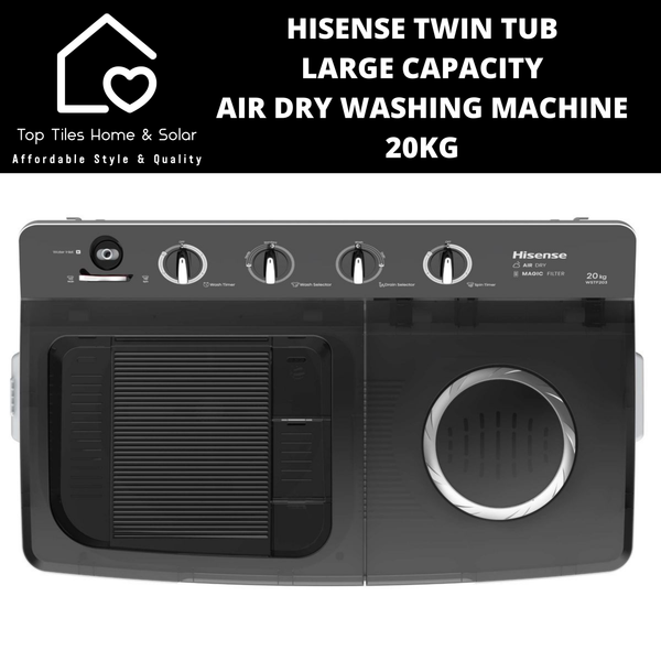 Hisense Twin Tub Large Capacity Air Dry Washing Machine - 20kg