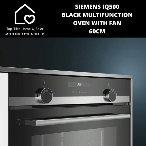 Siemens iQ500 - Black Multifunction Oven with Fan - 60cm