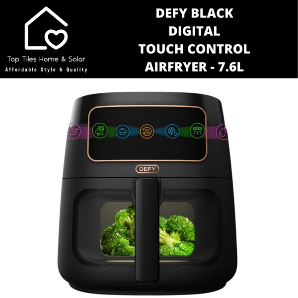 Defy Black Digital Touch Control Airfryer - 7.6L DAF 3376 DB