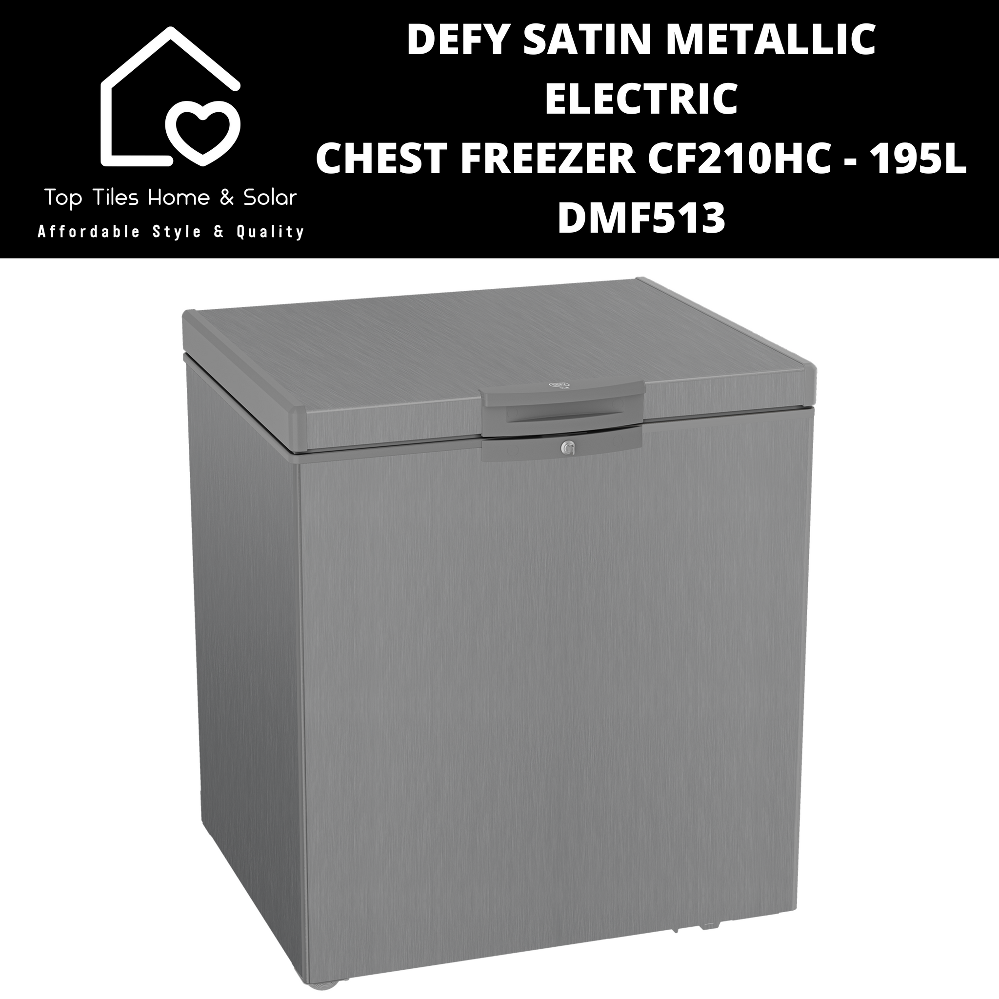 Defy Satin Metallic Electric Chest Freezer CF210HC - 195L DMF513