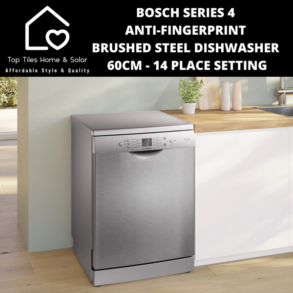 Bosch Series 4 - Anti-Fingerprint Brushed Steel Dishwasher 60cm - 14 Place Setting