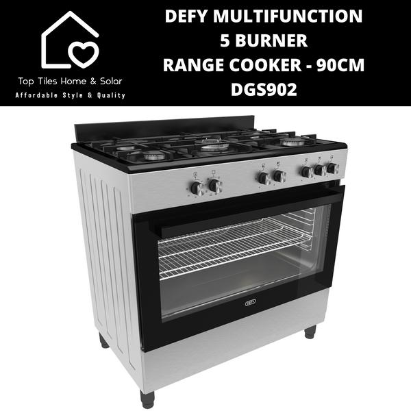 Defy Multifunction 5 Burner Gas Range Cooker - 90CM DGS902