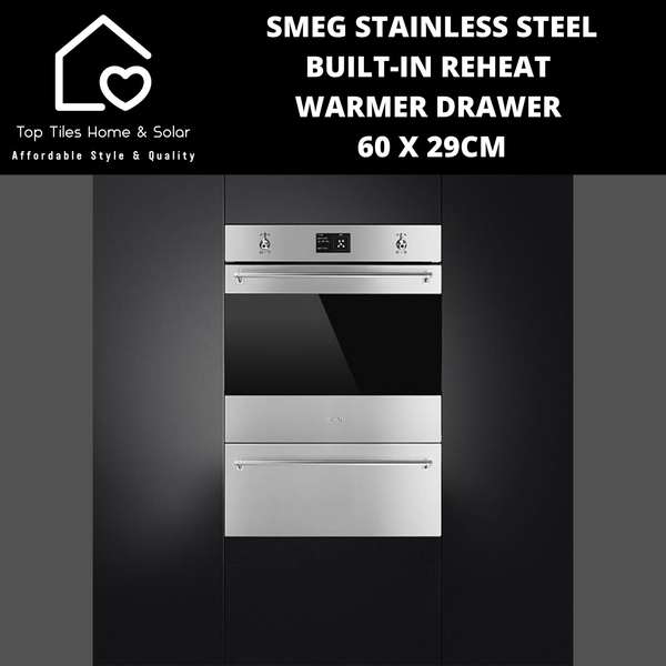 Smeg Stainless Steel Built-In Reheat Warmer Drawer - 60 x 29cm