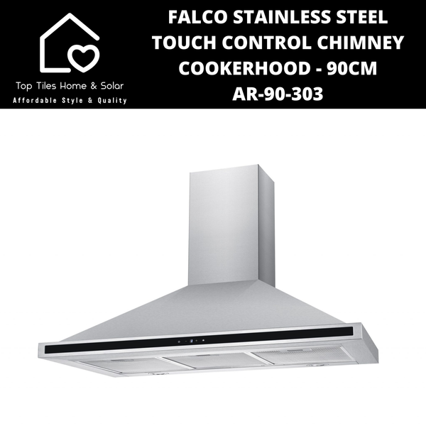 Falco Stainless Steel Touch Control Chimney Cookerhood - 90cm AR-90-303