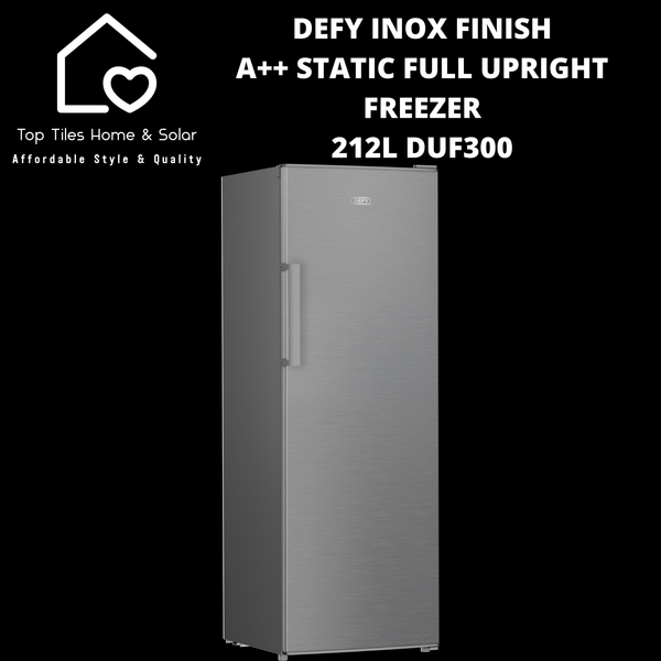 Defy Inox Finish A++ Static Full Upright Freezer - 212L DUF300