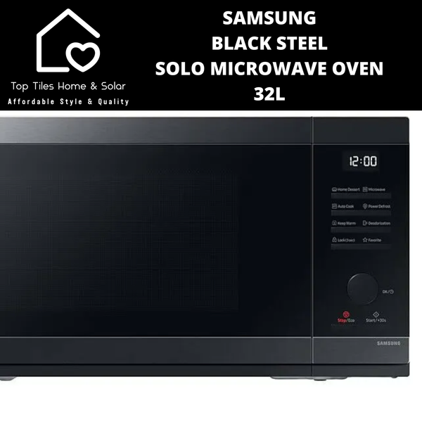 Samsung Black Steel Solo Microwave Oven - 32L