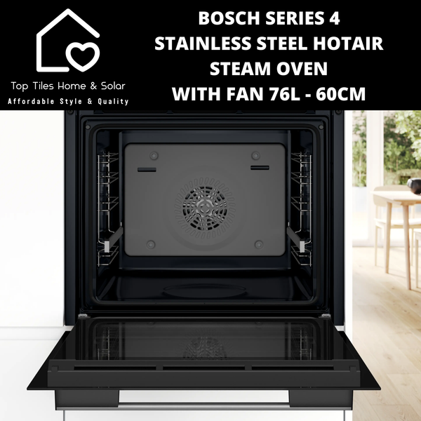 Bosch Series 4 - Stainless Steel - HotAir Steam Oven with Fan 76L - 60cm