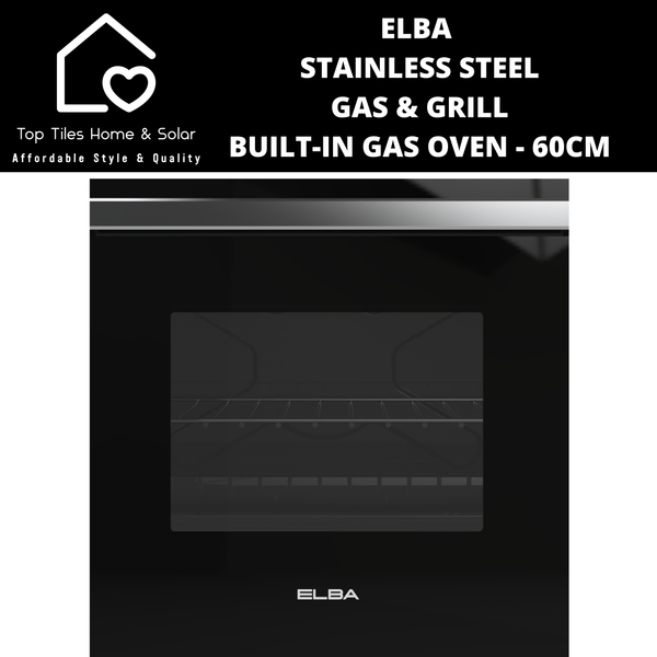 Elba Stainless Steel Gas & Grill Built-in Gas Oven - 60cm