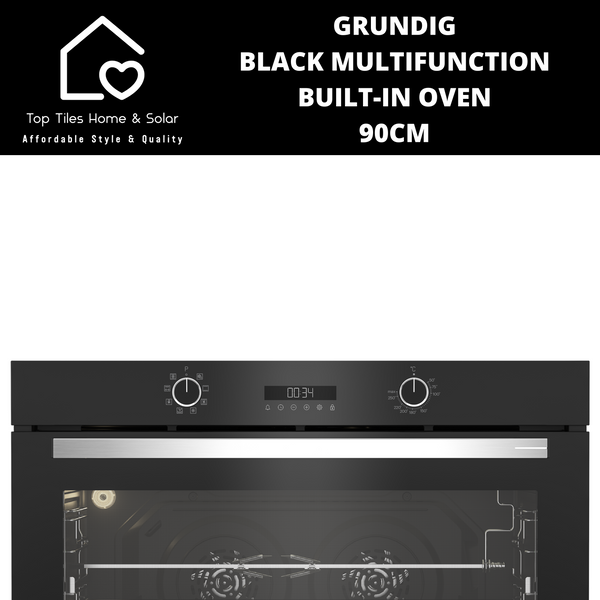 Grundig Black Multifunction Built-in Oven - 900mm 100L