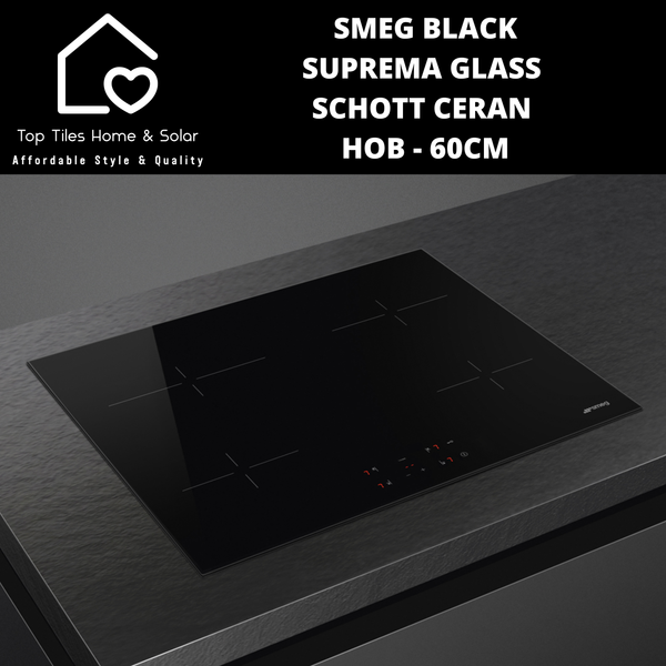 Smeg Black Suprema Glass Schott Ceran Hob - 60cm