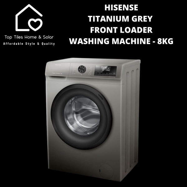 Hisense Titanium Grey Front Loader Washing Machine - 8kg
