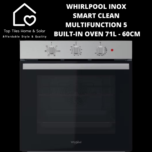 Whirlpool Inox Smart Clean Multifunction 5 Built-In Oven 71L - 60cm