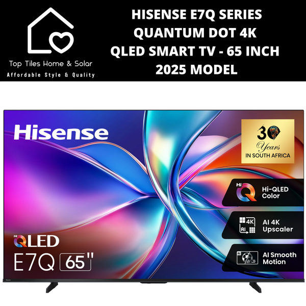 Hisense E7Q Series Quantum Dot 4K QLED Smart TV - 65 Inch 2025 MODEL