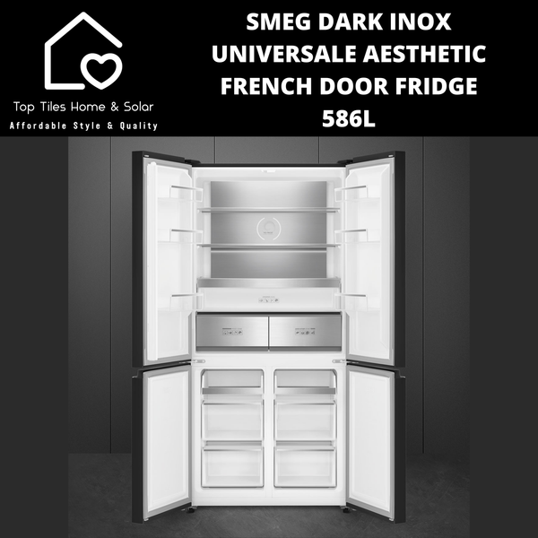 Smeg Dark Inox Universale Aesthetic French Door Fridge - 586L