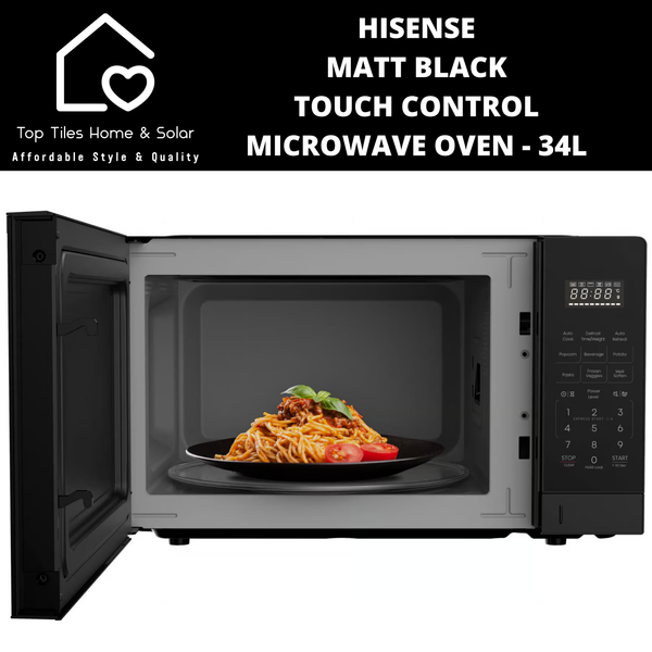 Hisense Matt Black Touch Control Microwave Oven - 34L