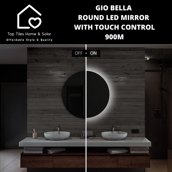 Gio Bella Round LED Mirror with Touch Control - 900mm