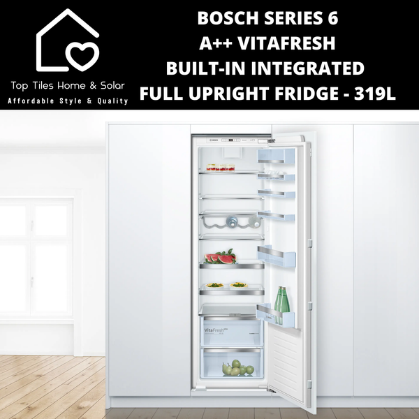 Bosch Series 6 - A++ VitaFresh Built-in Integrated Full Upright Fridge - 319L