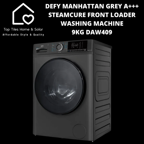 Defy Manhattan Grey A+++ SteamCure Front Loader Washing Machine - 9kg DAW409