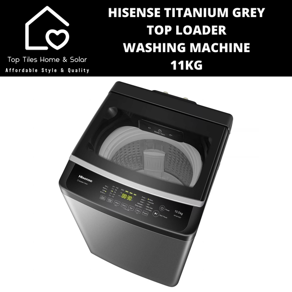 Hisense Titanium Grey Top Loader Washing Machine - 11kg