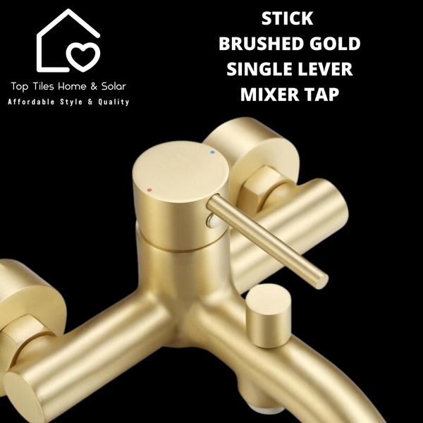 Sensea Stick Brushed Gold Single Wall Mount Bath Mixer