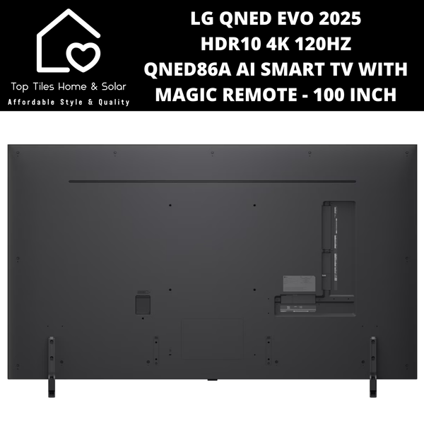 LG QNED EVO 2025 HDR10 4K 120Hz QNED86A AI Smart TV with Magic Remote - 100 Inch