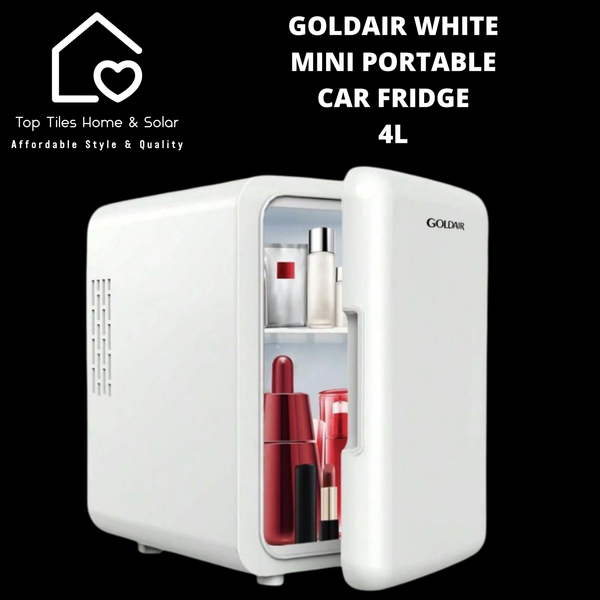 Goldair White Mini Portable Car Fridge - 4L