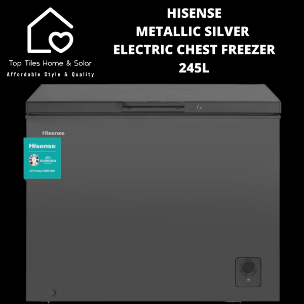 Hisense Metallic Silver Electric Chest Freezer - 245L