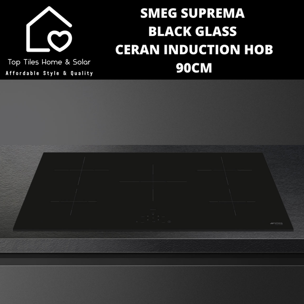 Smeg Suprema Black Glass Ceran Induction Hob - 90cm