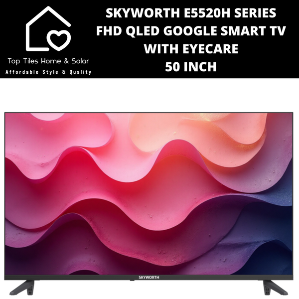 Skyworth E5520H Series FHD QLED Google Smart TV with EyeCare - 50 Inch