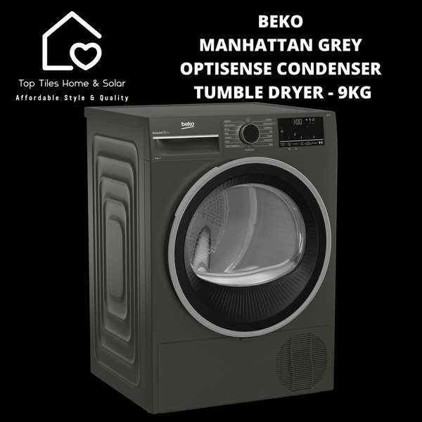 Beko Manhattan Grey OptiSense Condenser Tumble Dryer - 9kg