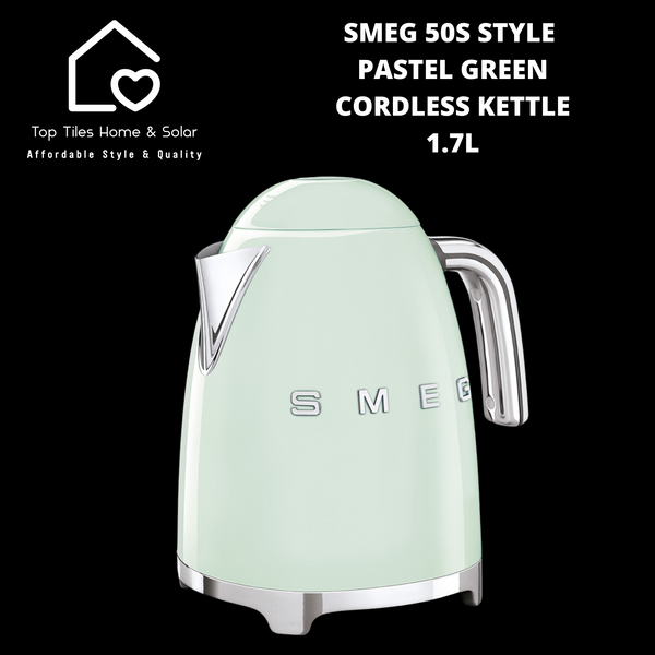 Smeg 50s Style Pastel Green Cordless Kettle - 1.7L