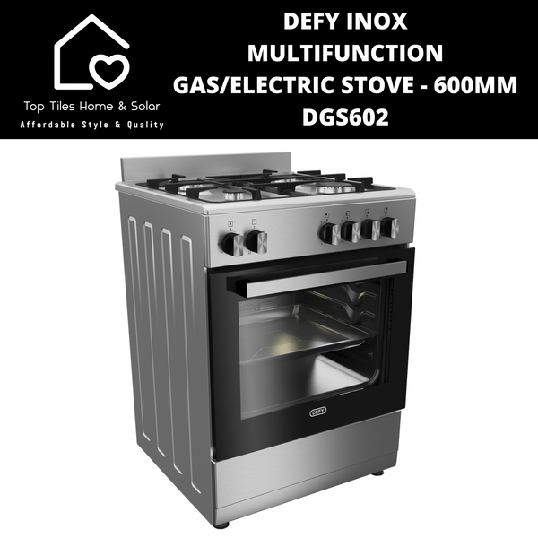 Defy Inox Multifunction Gas/Electric Stove - 600mm DGS602