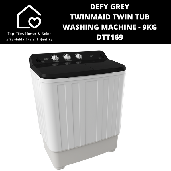 Defy Grey Twinmaid Twin Tub Washing Machine - 9kg DTT169