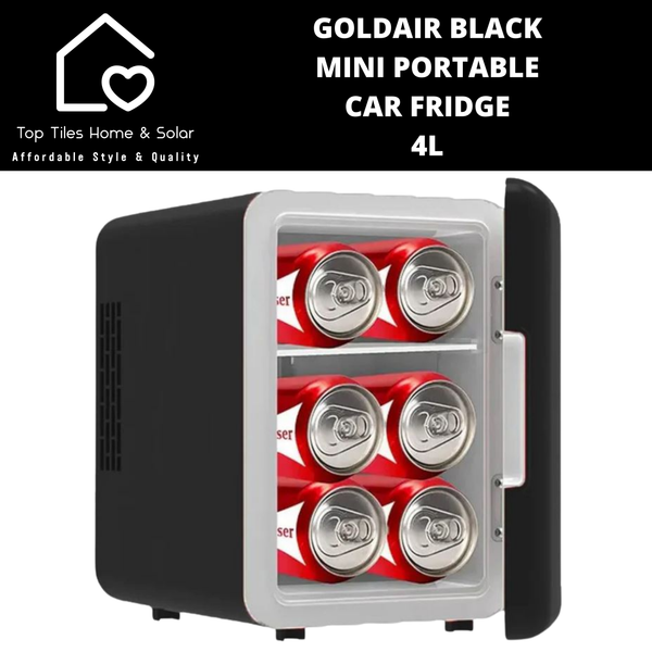 Goldair Black Mini Portable Car Fridge - 4L