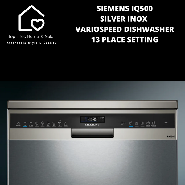 Siemens iQ500 - Silver Inox VarioSpeed Dishwasher - 13 Place Setting