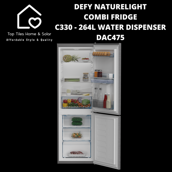 Defy Naturelight Combi Fridge C330 - 264L Water Dispenser DAC475